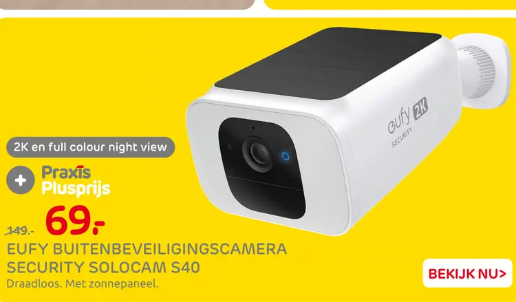Aanbieding: Eufy buitenbeveiligingscamera security solocam