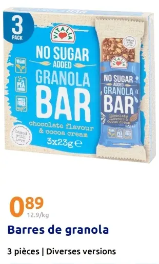 Offre: Barres de granola