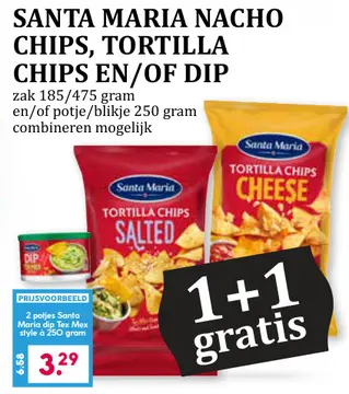 Aanbieding: Santa maria nacho chips, tortilla chips en/of dip