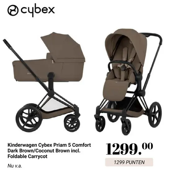 Aanbieding: Kinderwagen Cybex Priam 5 Comfort Dark Brown