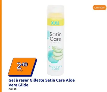 Offre: Gel à raser Gillette Satin Care Aloë Vera Gli
