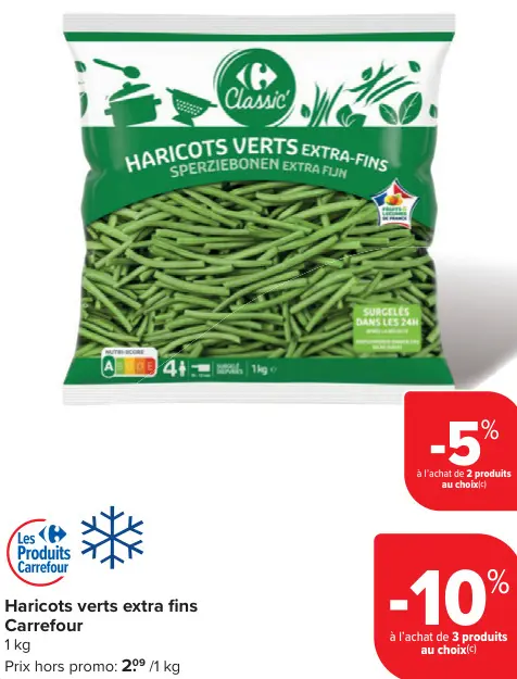 Offre: Haricots verts extra fins