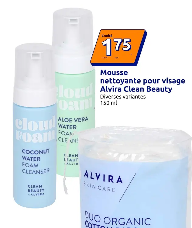 Offre: Mousse nettoyante pour visage Alvira Clean Be