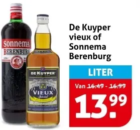 Aanbieding: De Kuyper vieux of Sonnema Berenburg