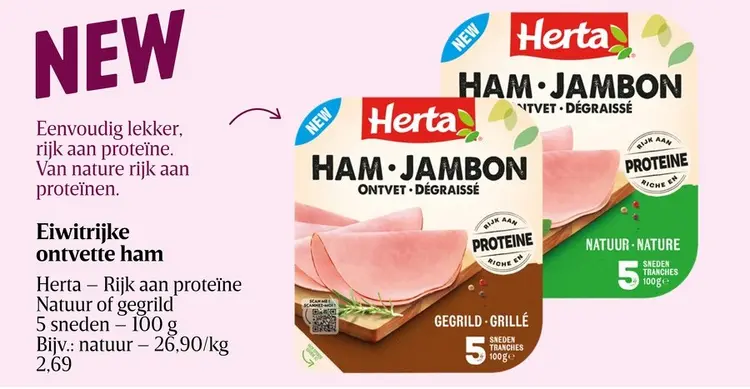 Promotie: Eiwitrijke ontvette ham