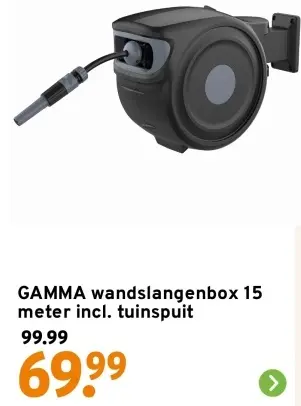 Aanbieding: Wandslangenbox 15 meter incl. tuinspuit