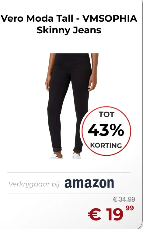 Aanbieding: Vero Moda Tall - VMSOPHIA Skinny Jeans