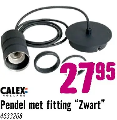 Aanbieding: Pendel met fitting E27 zwart