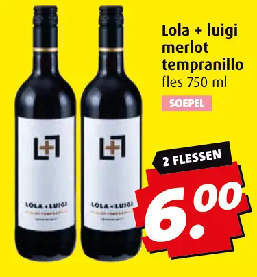 Aanbieding: merlot tempranillo