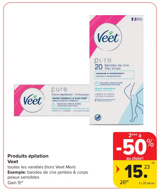 Offre: Produits épilation