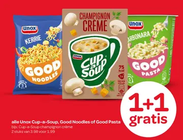Aanbieding: Unox Cup-a-Soup, Good Noodles of Good Pasta