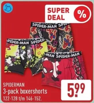 Aanbieding: SPIDERMAN 3-pack boxershorts