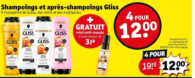Offre: Shampoings et après-shampoings Gliss