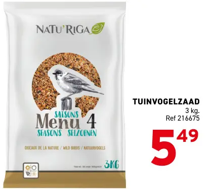 Promotie: Natur'Riga Tuinvogelzaad