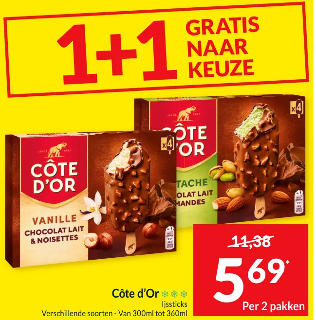 Promotie: Côte d'Or Ijssticks