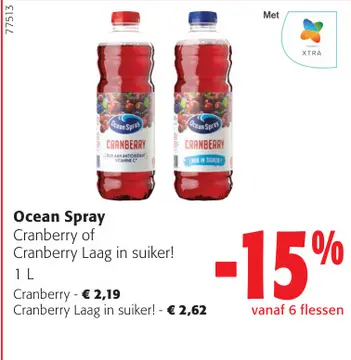 Aanbieding: Ocean Spray Cranberry of Cranberry Laag in su