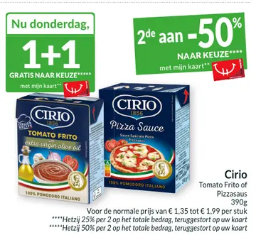Aanbieding: Cirio Tomato Frito of Pizzasaus