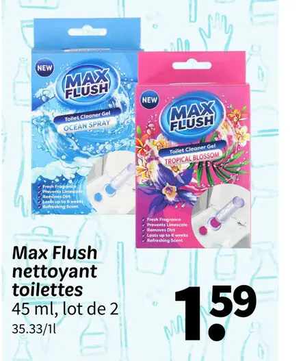 Offre: Max Flush nettoyant toilettes