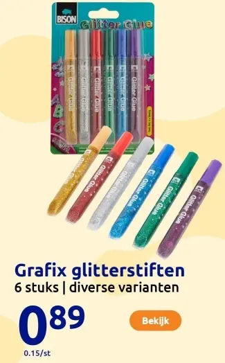 Aanbieding: Grafix glitterstiften