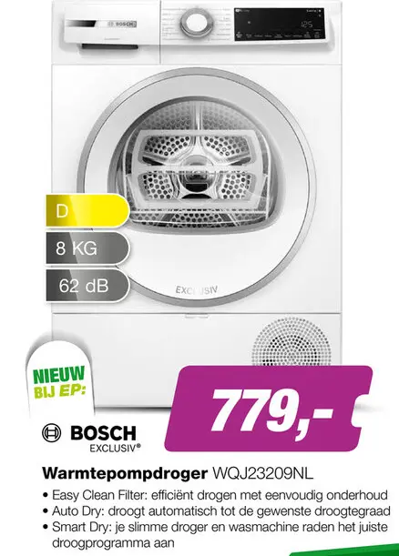 Aanbieding: Warmtepompdroger WQJ23209NL