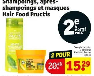 Offre: Shampoings, apres-shampoings et masques