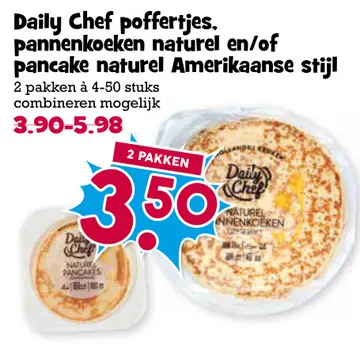 Aanbieding: Daily Chef poffertjes, pannenkoeken naturel e