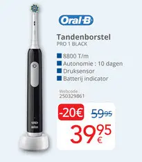 Promotie: Tandenborstel PRO 1 BLACK