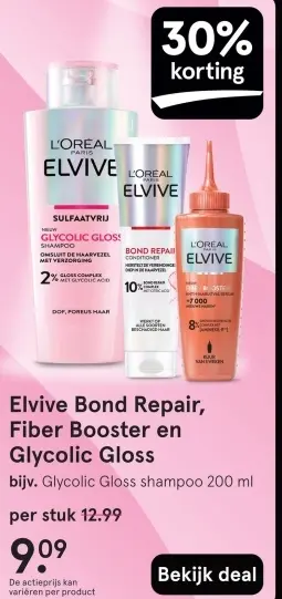 Aanbieding: Elvive Bond Repair, Fiber Booster en Glycolic