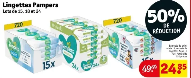 Offre: Lingettes Pampers