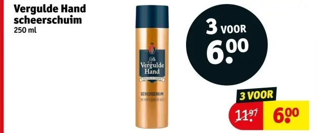 Aanbieding: Vergulde Hand scheerschuim