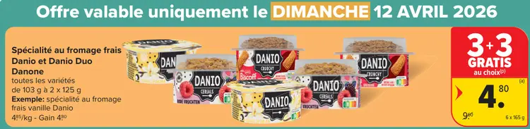 Offre: Spécialité au fromage frais et Danio Duo