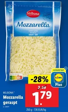 Aanbieding: Mozzarella geraspt