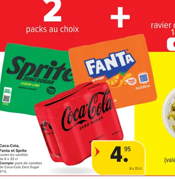 Offre: Coca-Cola, Fanta et Sprite