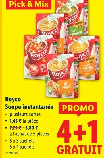Offre: Soupe instantanée