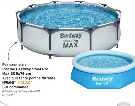 Offre: Piscine Bestway Steel Pro Max