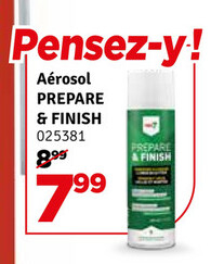 Offre: Aérosol PREPARE & FINISH