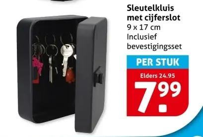Sleutelkluis met cijferslot