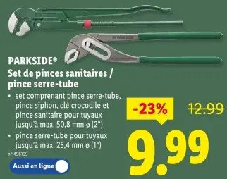 Offre: Set de pinces sanitaires / pince serre-tube