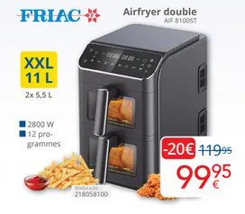 Offre: Airfryer double