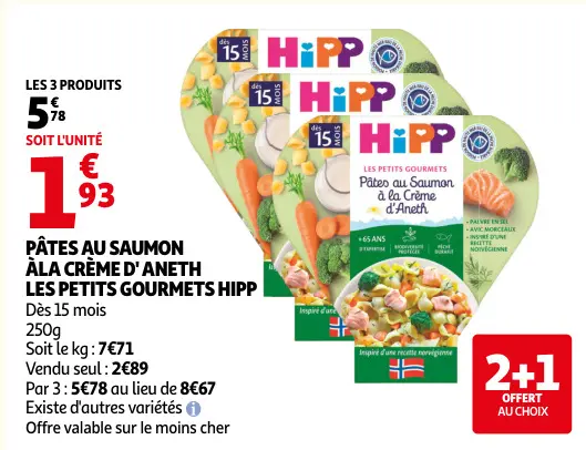 Offre: Pâtes au Saumon à la Crème d'Aneth