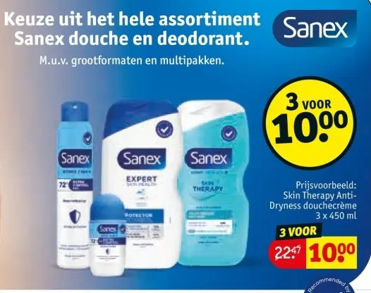 Aanbieding: Sanex douche en deodorant