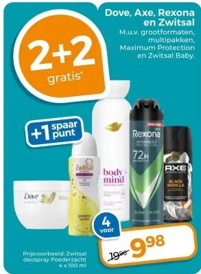 Aanbieding: Dove, Axe, Rexona en Zwitsal