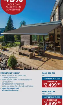 Aanbieding: Zonnetent "siena"