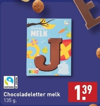 Aanbieding: Chocoladeletter melk