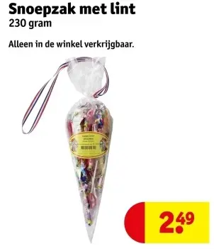 Aanbieding: Snoepzak met lint