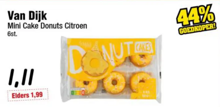 Aanbieding: Mini Cake Donuts Citroen