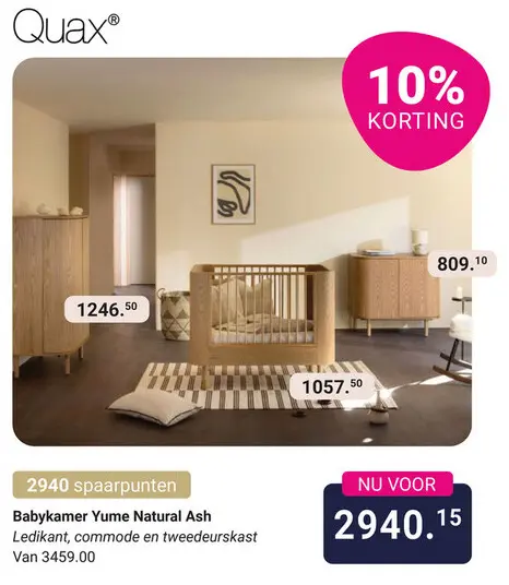 Aanbieding: Babykamer Yume Natural Ash