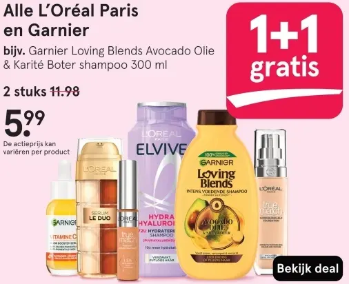 Aanbieding: Alle L'Oréal Paris en Garnier