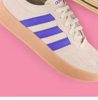 Aanbieding: Adidas Barreda heren sneakers beige blauw
