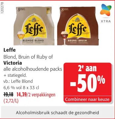 Promotie: Blond, Bruin of Ruby of Victoria alle alcoholhoudende packs